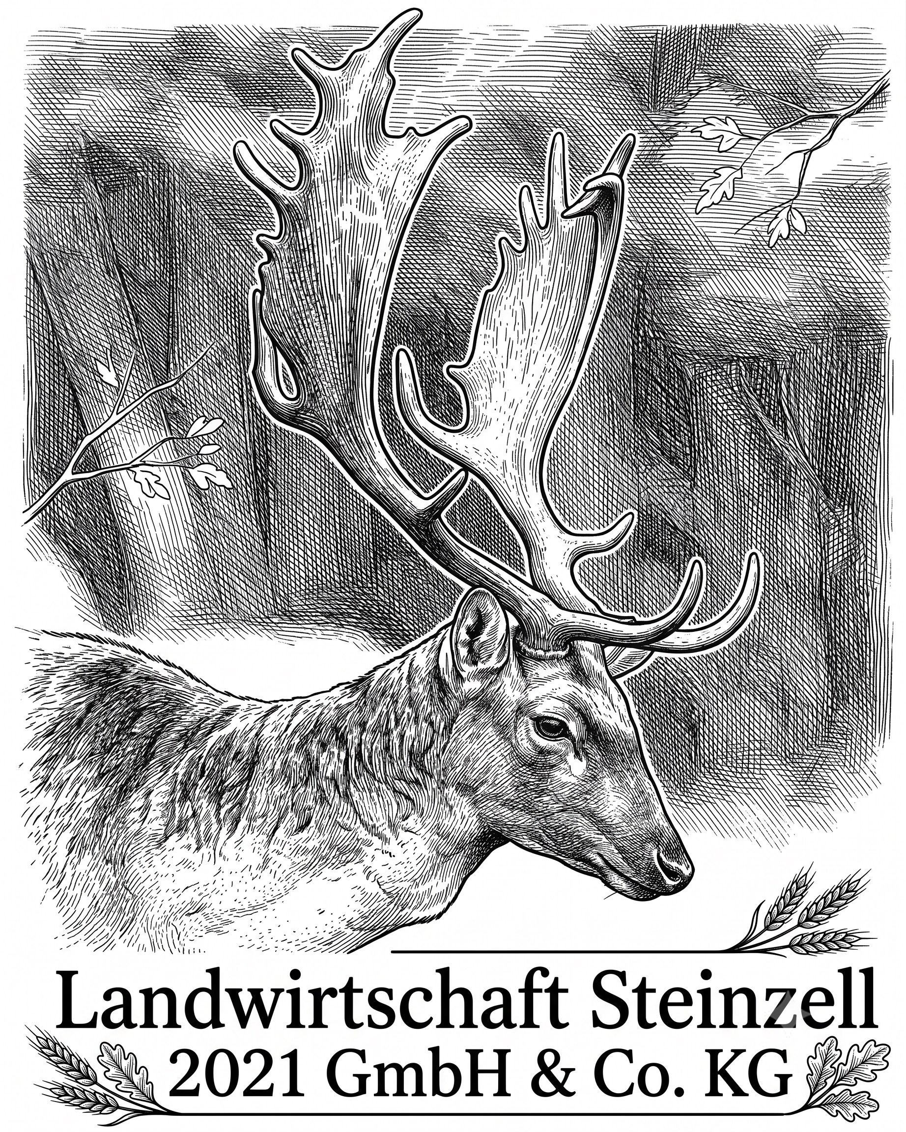 Damhirsch - Landwirtschaft Steinzell - (KI-generiert)